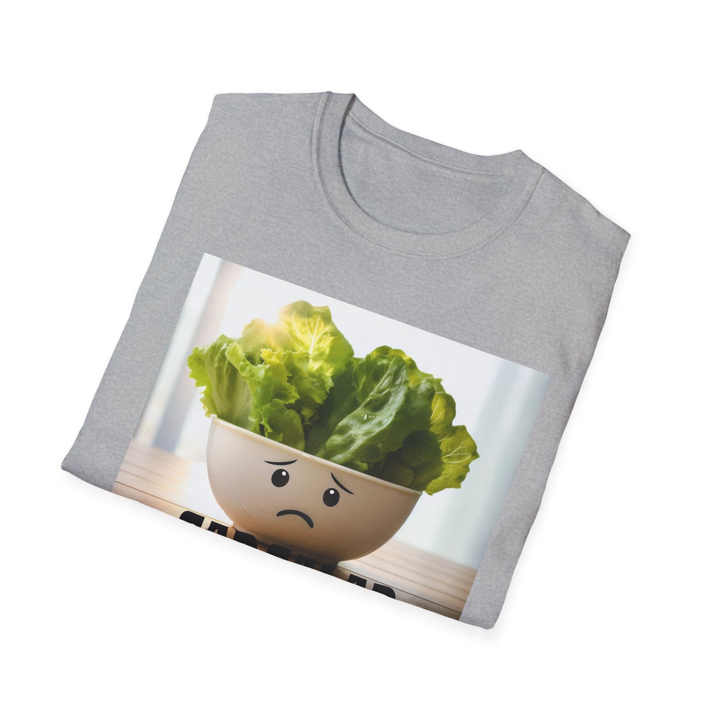 Cute T-Shirt with Sad Salad Face Design