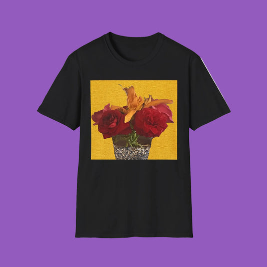 Vibrant Red Floral T-Shirt for Nature Lovers, Unisex Tee