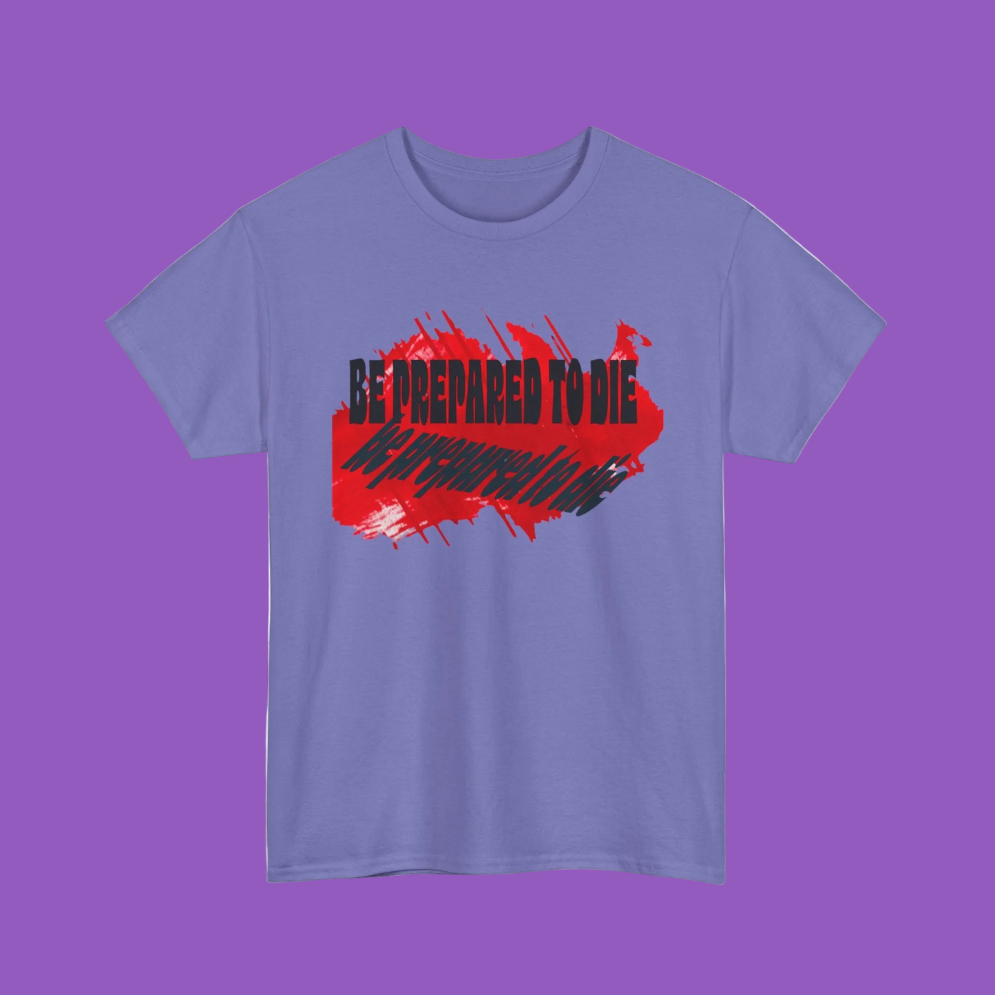 Be Prepared For War With Tee — Graphic Red & Black Military-Inspired T-Shirt