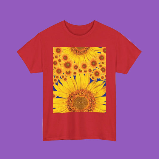 Sunflower Vibes Flower Child Unisex Heavy Cotton Tee