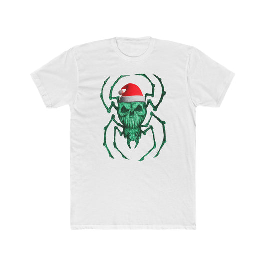 Skull Spider Tee — Festive Santa Hat Christmas Tee