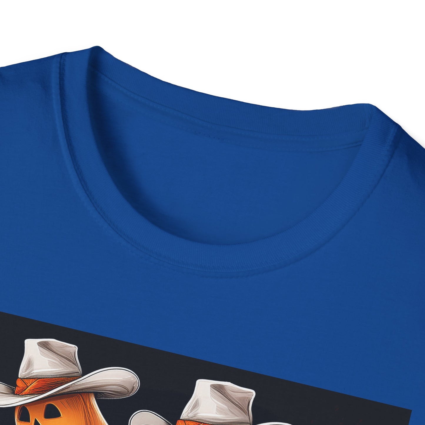 Funny cowboyGhost Bicycle T-Shirt | Halloween Tee for Kids, Unisex Festival Apparel, Ghostly Fun Wear, Spooky Season Gift