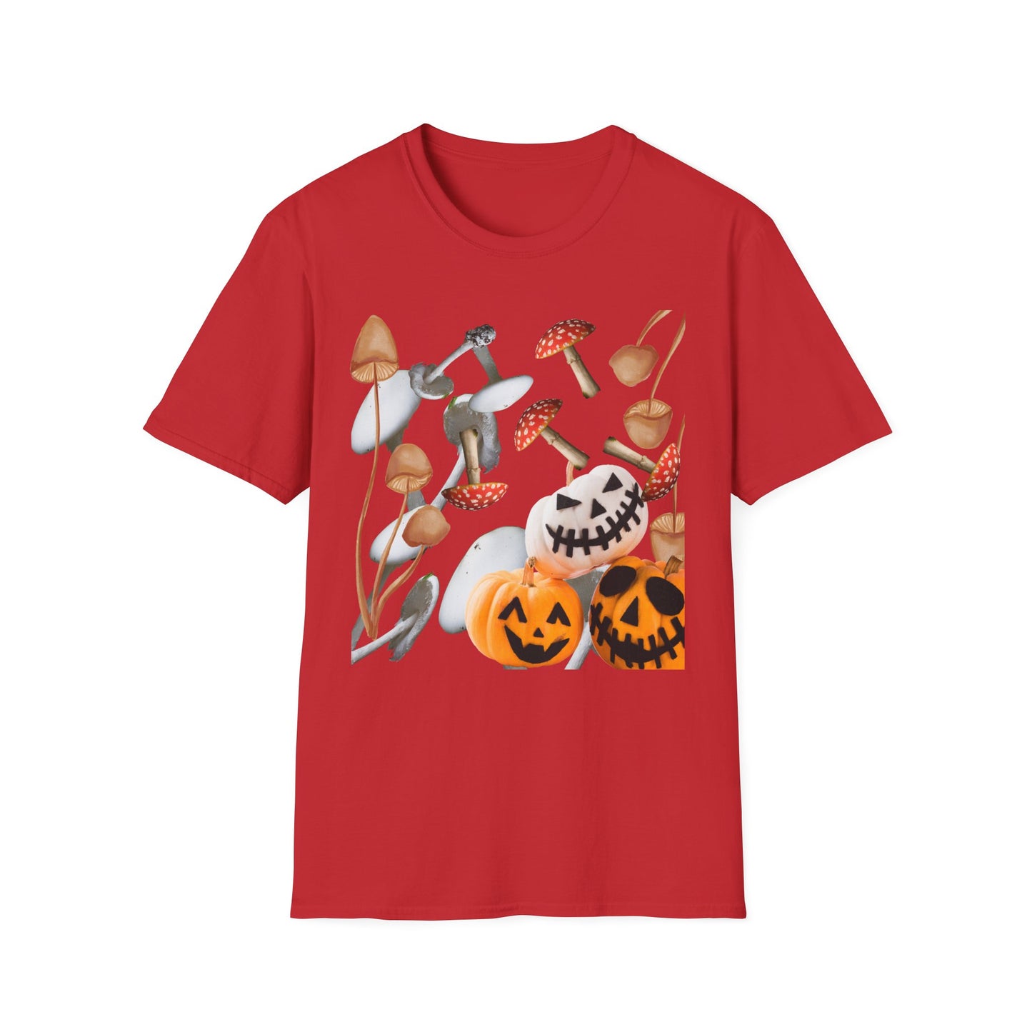 Funny Mushrooms Unisex T-Shirt - Falling from the Sky Pumpkinheads