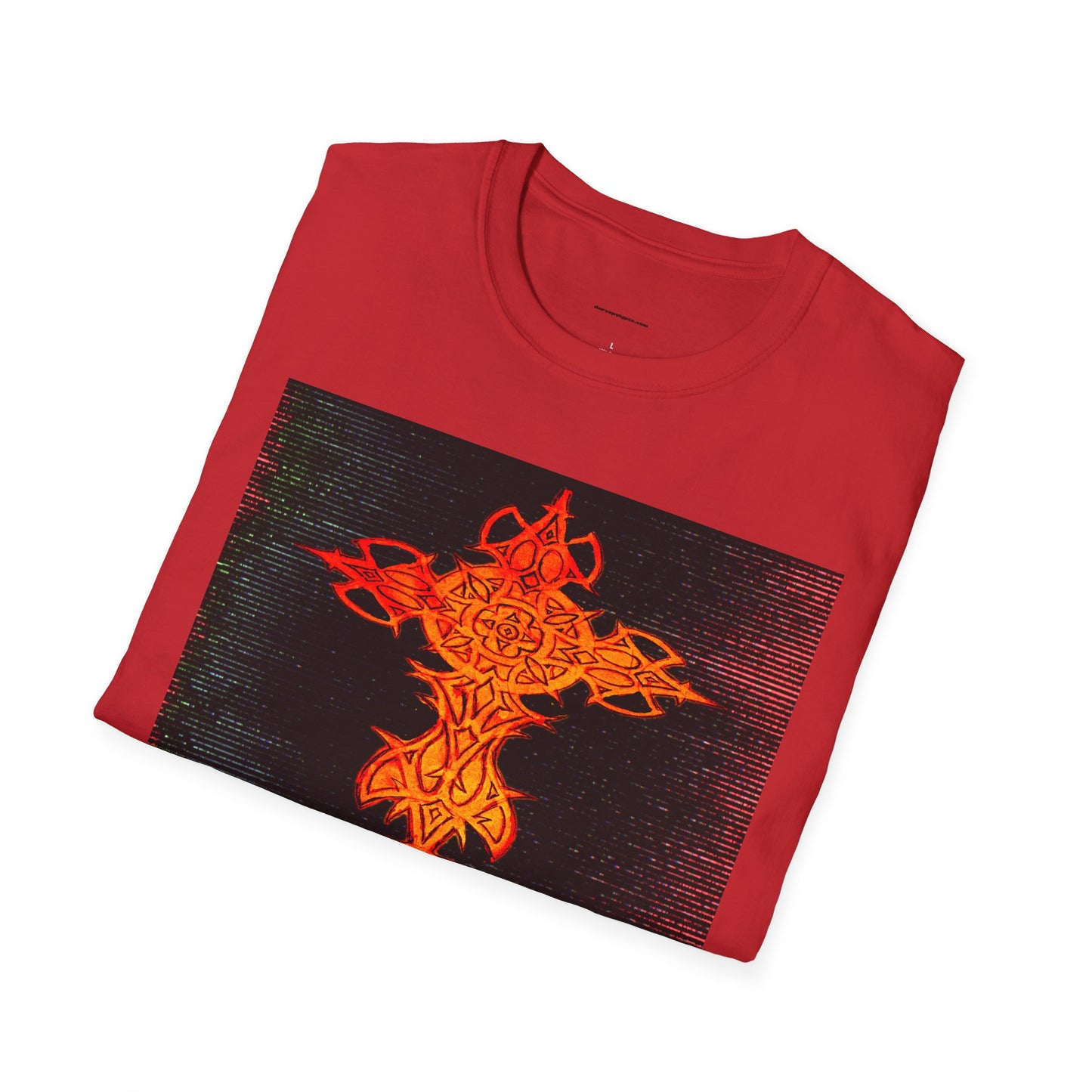 Celtic Fiery Cross T-Shirt – Tribal Flame Graphic Tee