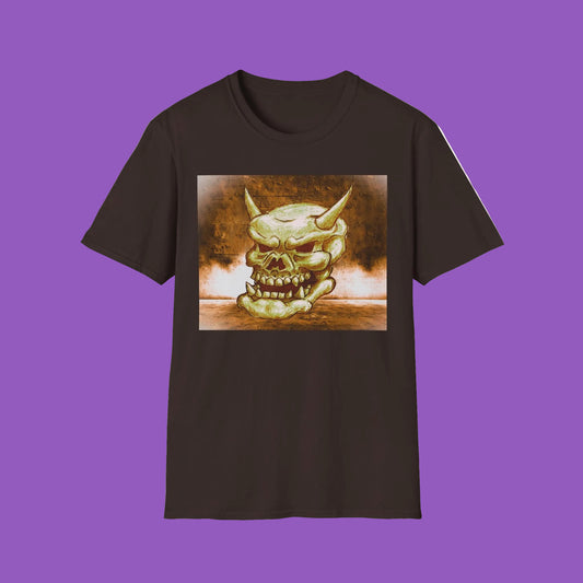 Horned Skull Eerie Softstyle T-Shirt