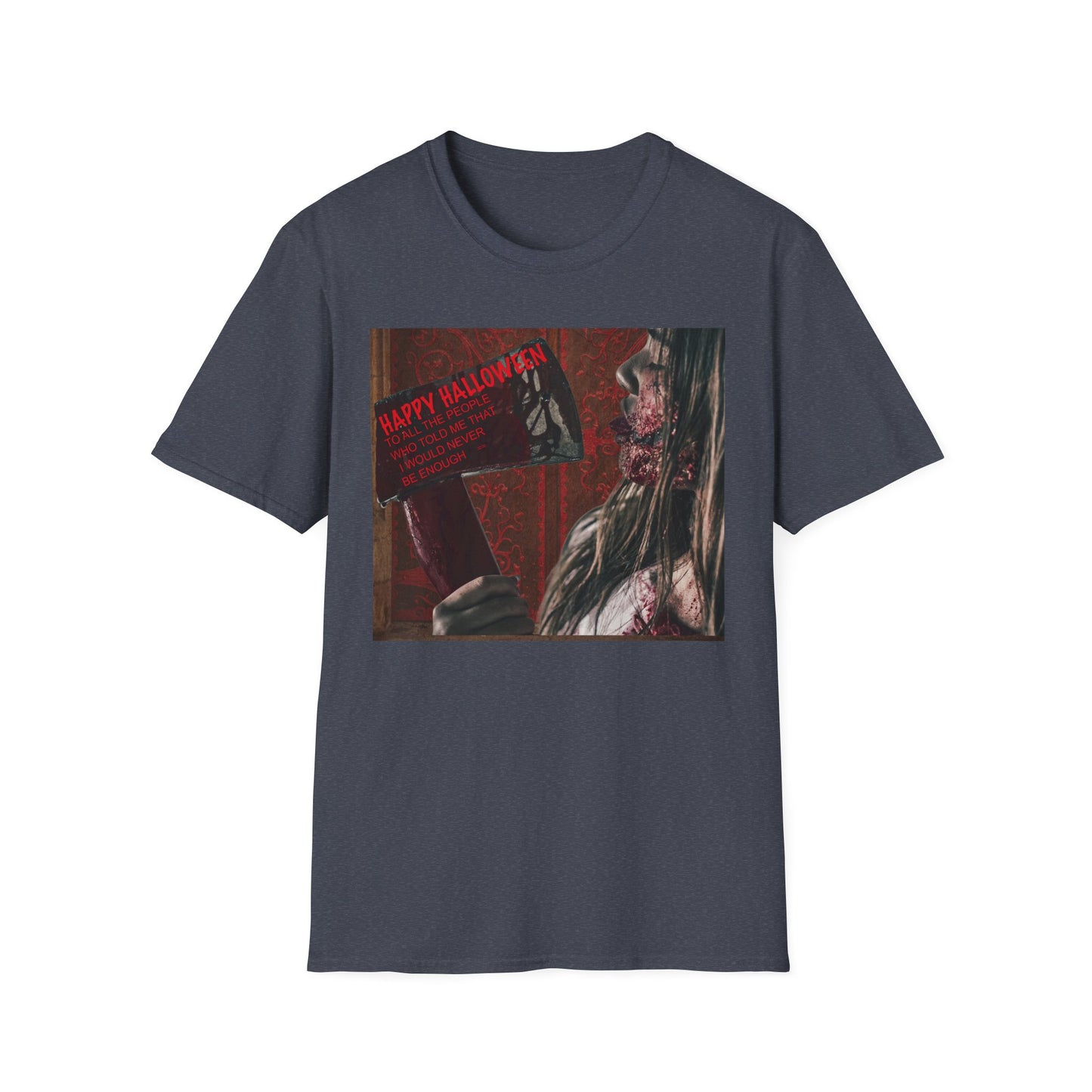 Halloween Horror Movie Axe Girl Unisex T-Shirt, Spooky Gift, Graphic Tee, Halloween Costume, Casual Wear, Men’s & Women’s Tee