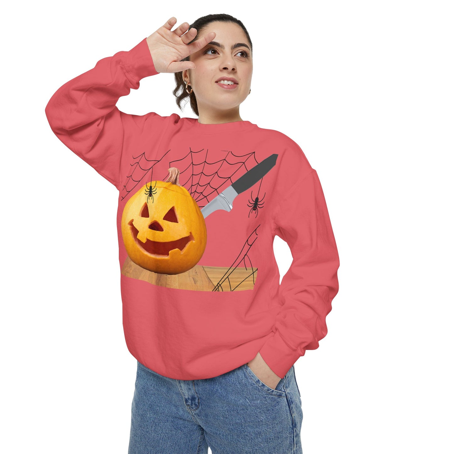Spooky Pumpkin Sweatshirt, Halloween Apparel, Fall Fashion, Cozy Unisex Crewneck, Pumpkin Decor, Family Friendly Halloween