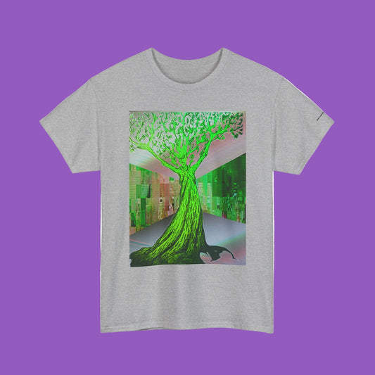 MOTHER NATURE GLITCH Graphic Tee – Surreal Nature Art T-Shirt