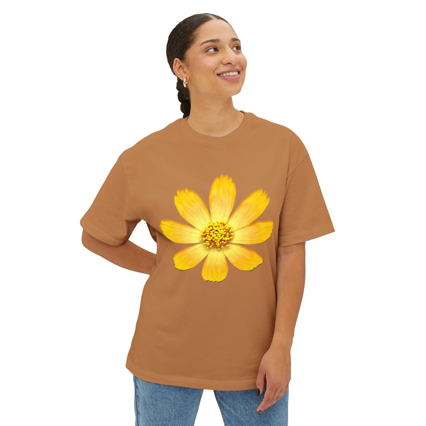 Yellow Petals Oversized Tee