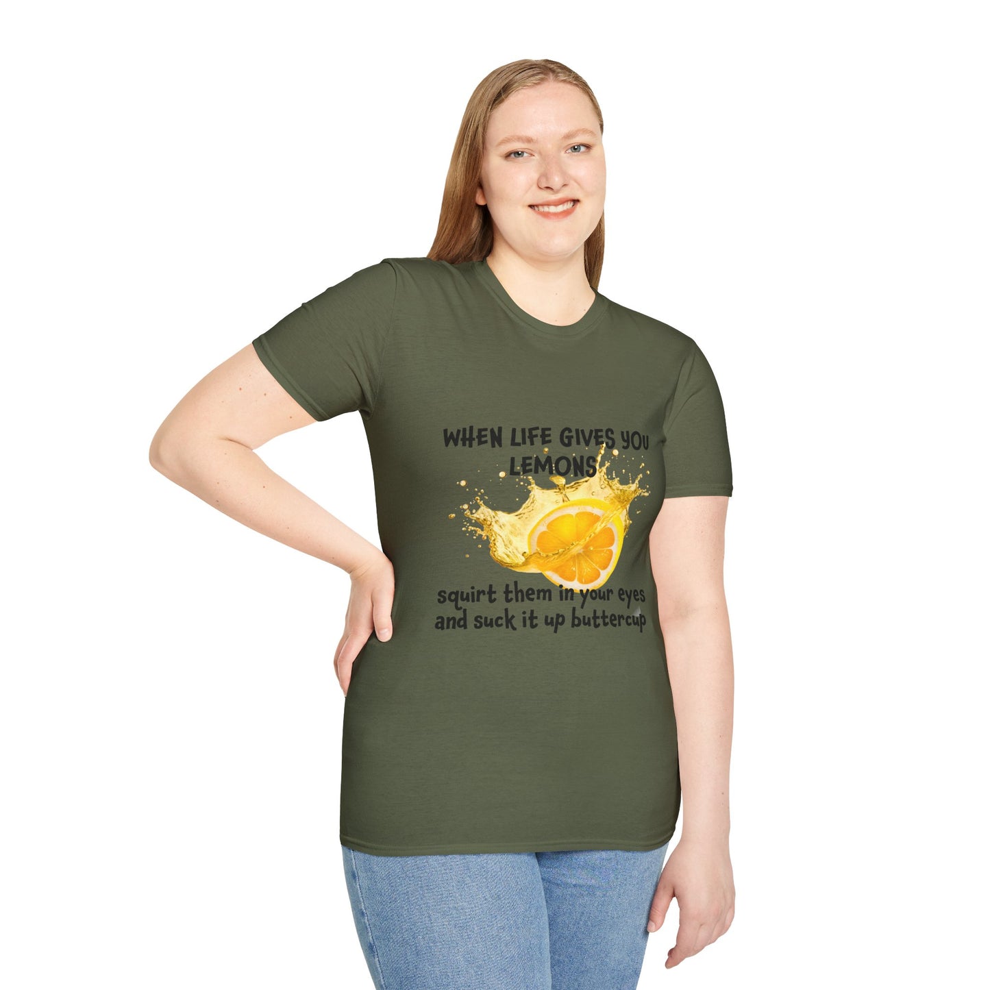Playful Lemon Quote T-Shirt, Funny Gift Tee, Inspirational Humor Shirt, Casual Wear, Summer Vibes, Birthday Present