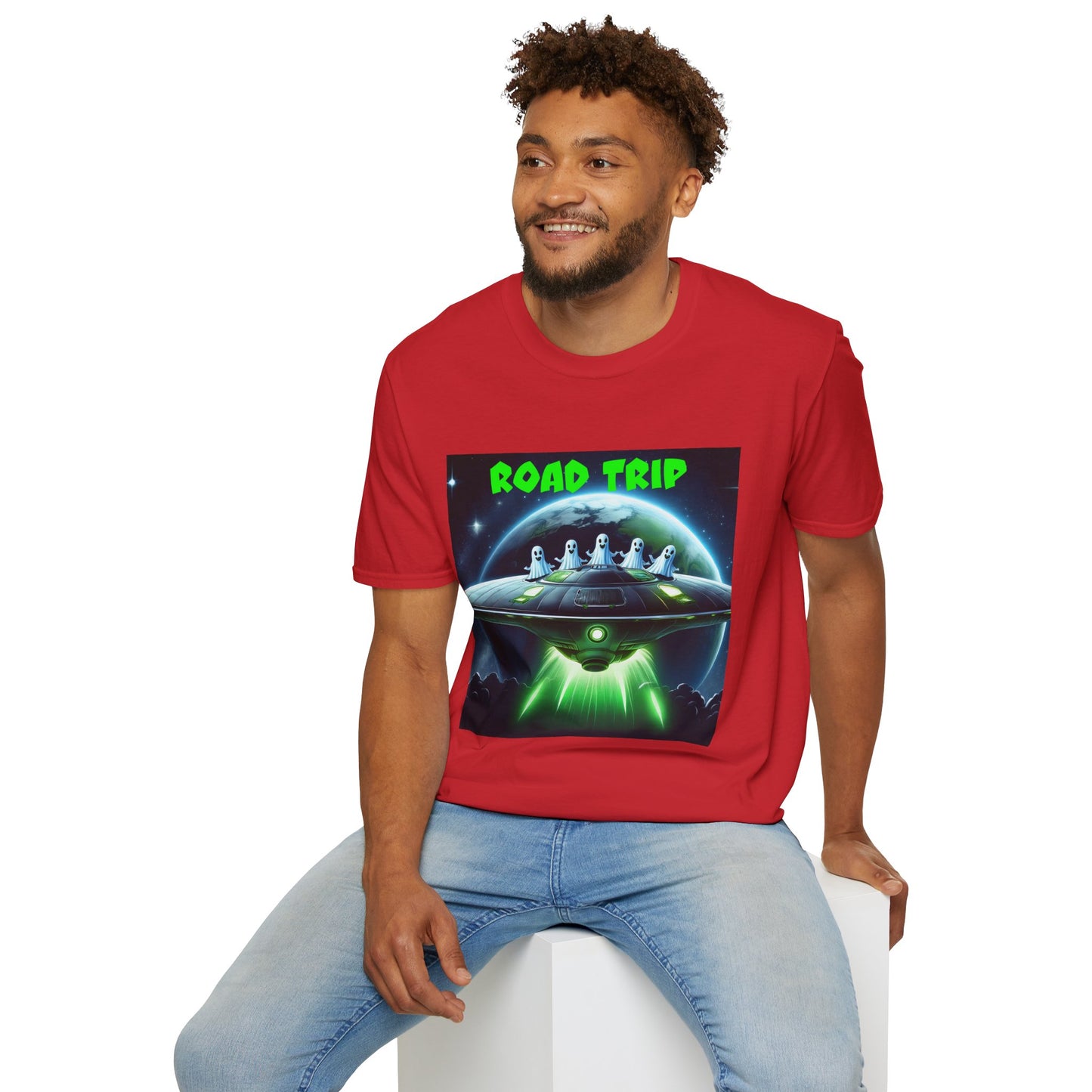 Retro Road Trip Alien T-Shirt | Unisex Graphic Tee, Space Adventure Shirt, Gift for Travelers, Cool Summer Tee, Road Trip Essentials