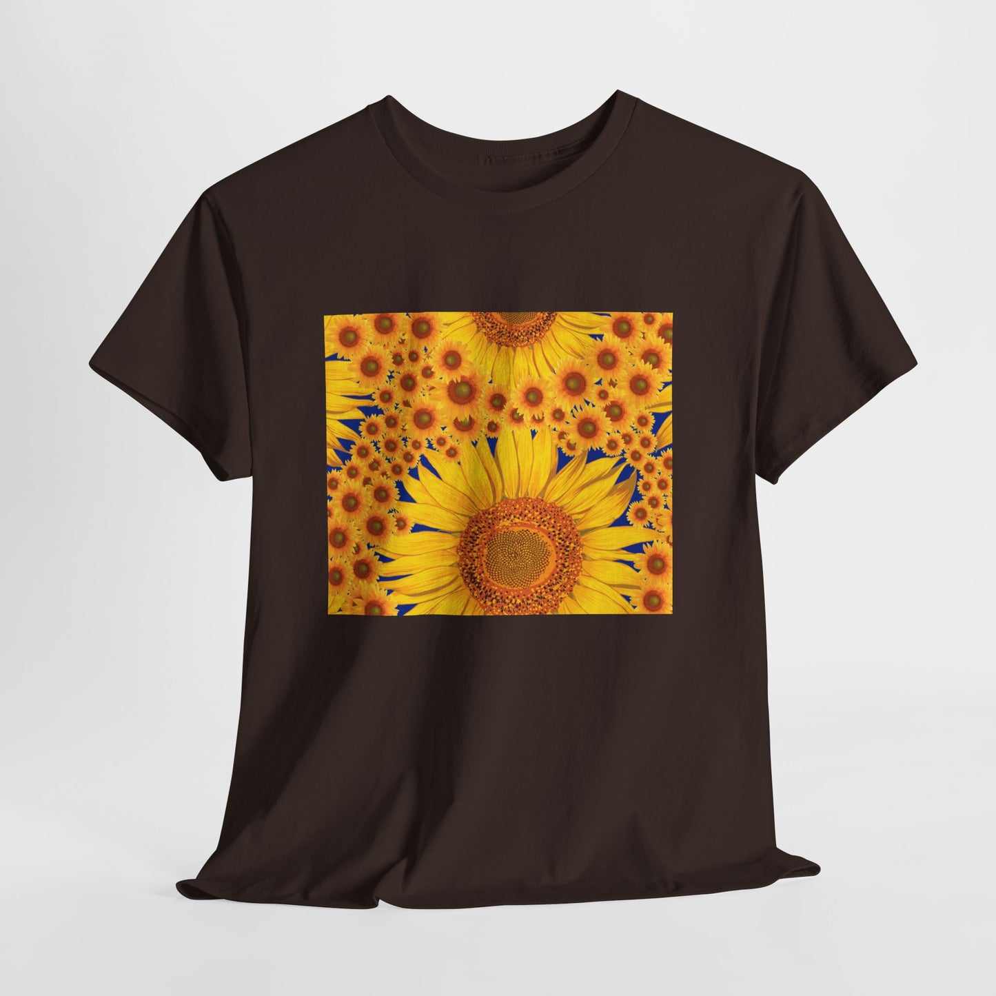 Sunflower Vibes Unisex Heavy Cotton Tee - Perfect for Summer, Nature Lovers, Gardening Celebrations, Casual Wear, Gift Ideas