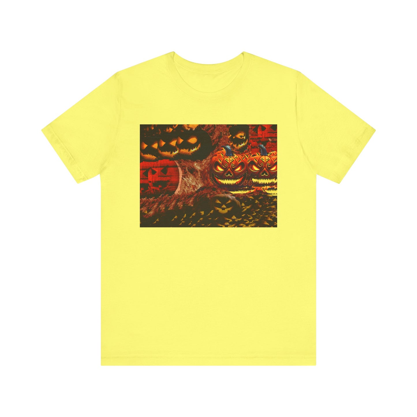 Halloween Distorted Pumpkin Graphic Tee, Unisex T-Shirt for Autumn, Spooky Season Top, Halloween Costume Idea, Men's & Women's Casual Wear