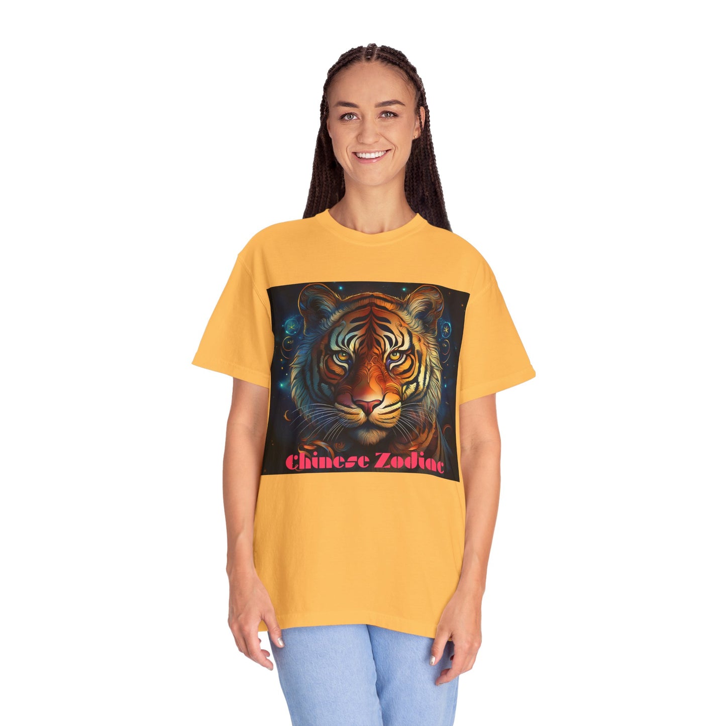 Chic Chinese Zodiac Tiger T-Shirt, Unisex Graphic Tee, Astrology Apparel, Zodiac Fashion, Year of the Tiger Shirt