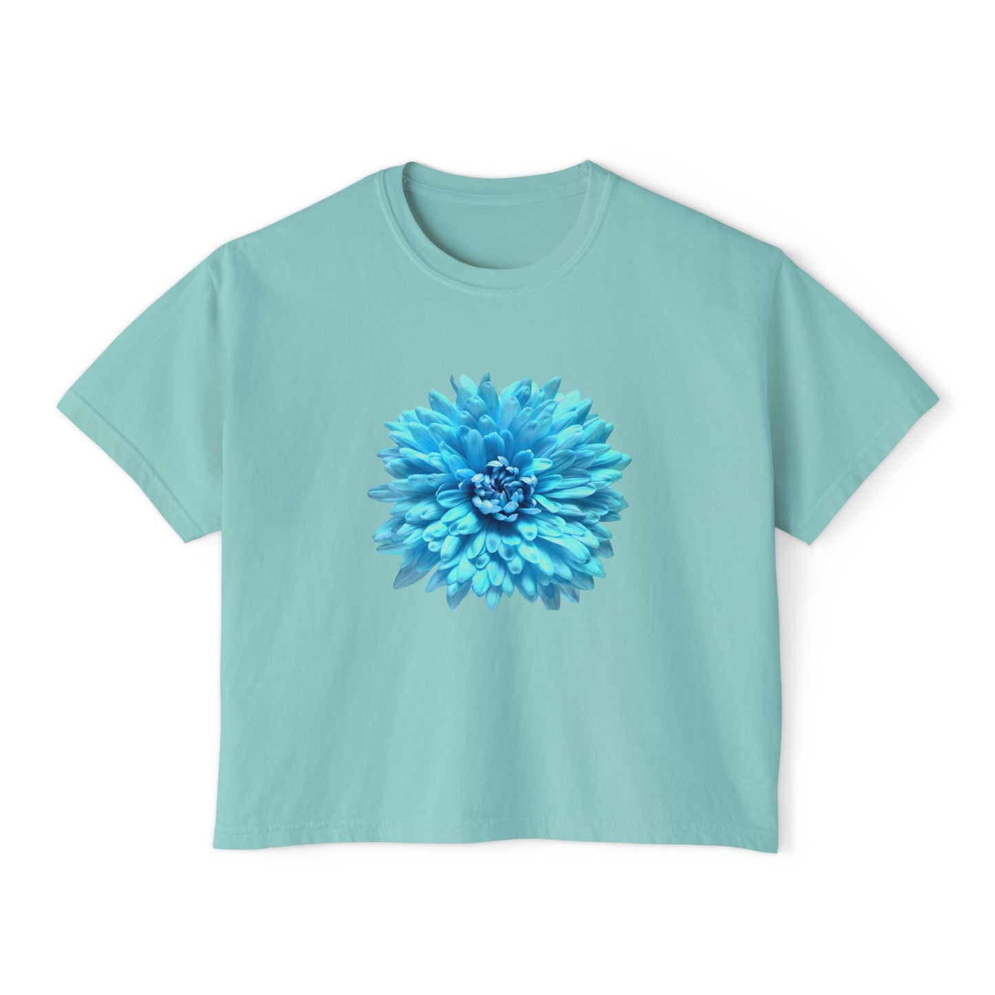 Floral Women's Boxy Tee, Casual Summer T-Shirt, Boho Chic Top, Gift for Her, Trendy Graphic Tee
