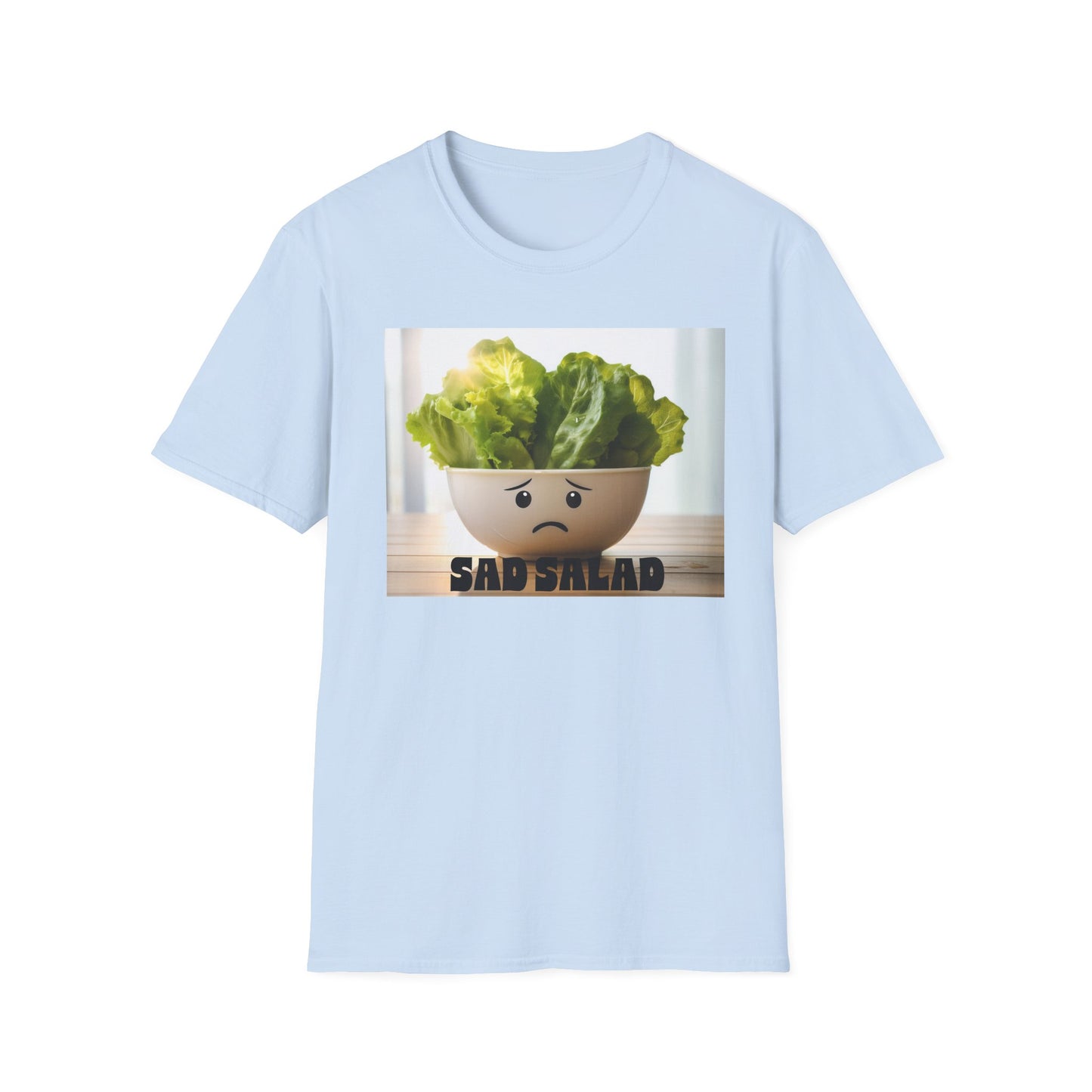 Cute T-Shirt with Sad Salad Face Design