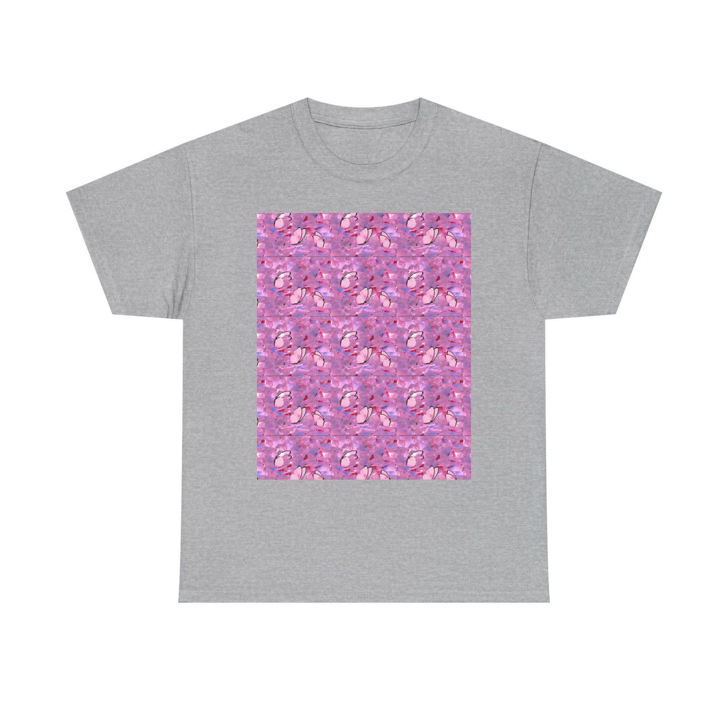 Colorful Floral and Glass Fish Pattern Tee, Unisex T-Shirt, Spring Fashion, Gift for Her, Casual Wear, Eco-Friendly Apparel, Birthday Gift