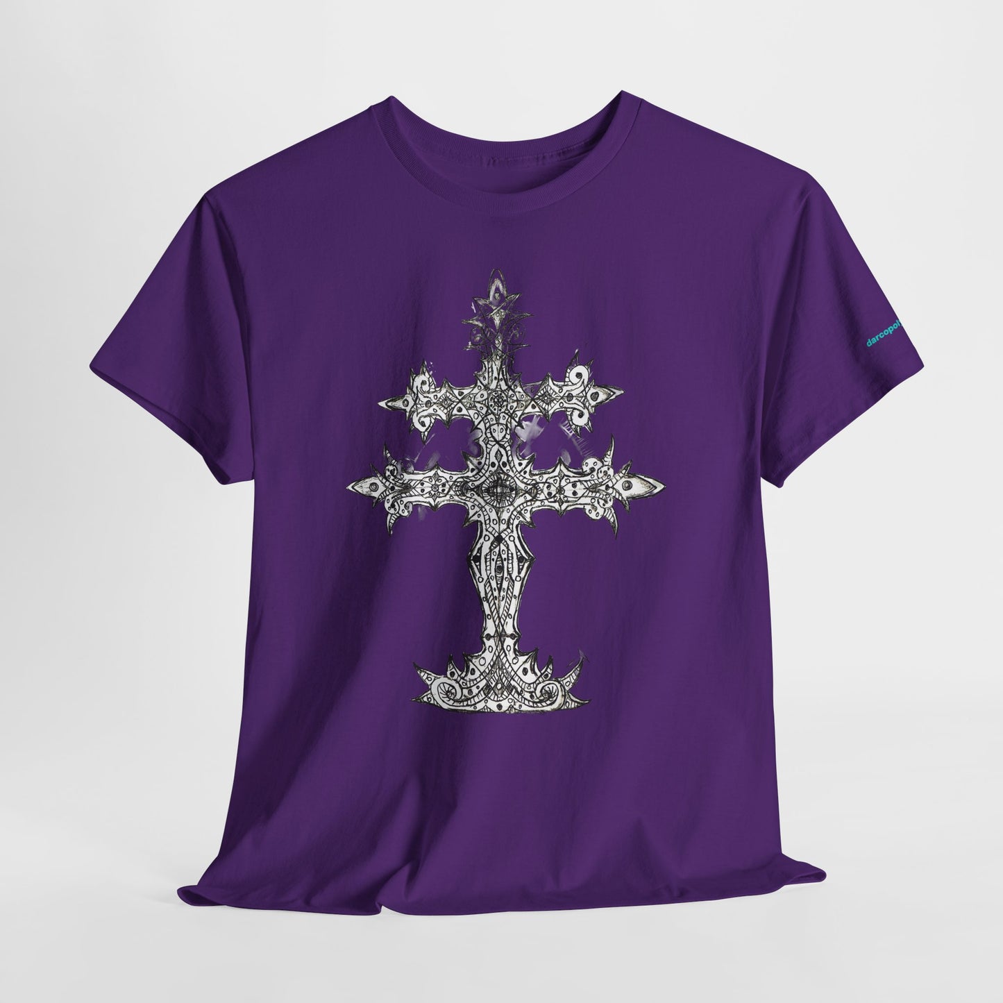 Graphic Tee — Gothic Cross Illustration Shirt