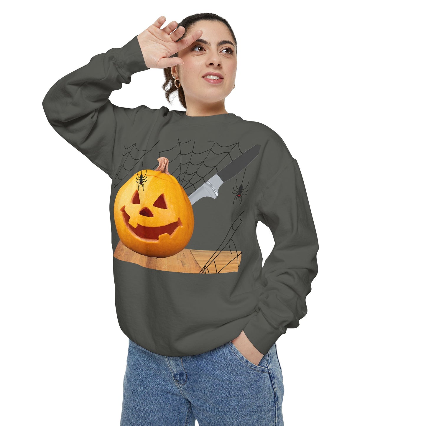 Spooky Pumpkin Sweatshirt, Halloween Apparel, Fall Fashion, Cozy Unisex Crewneck, Pumpkin Decor, Family Friendly Halloween