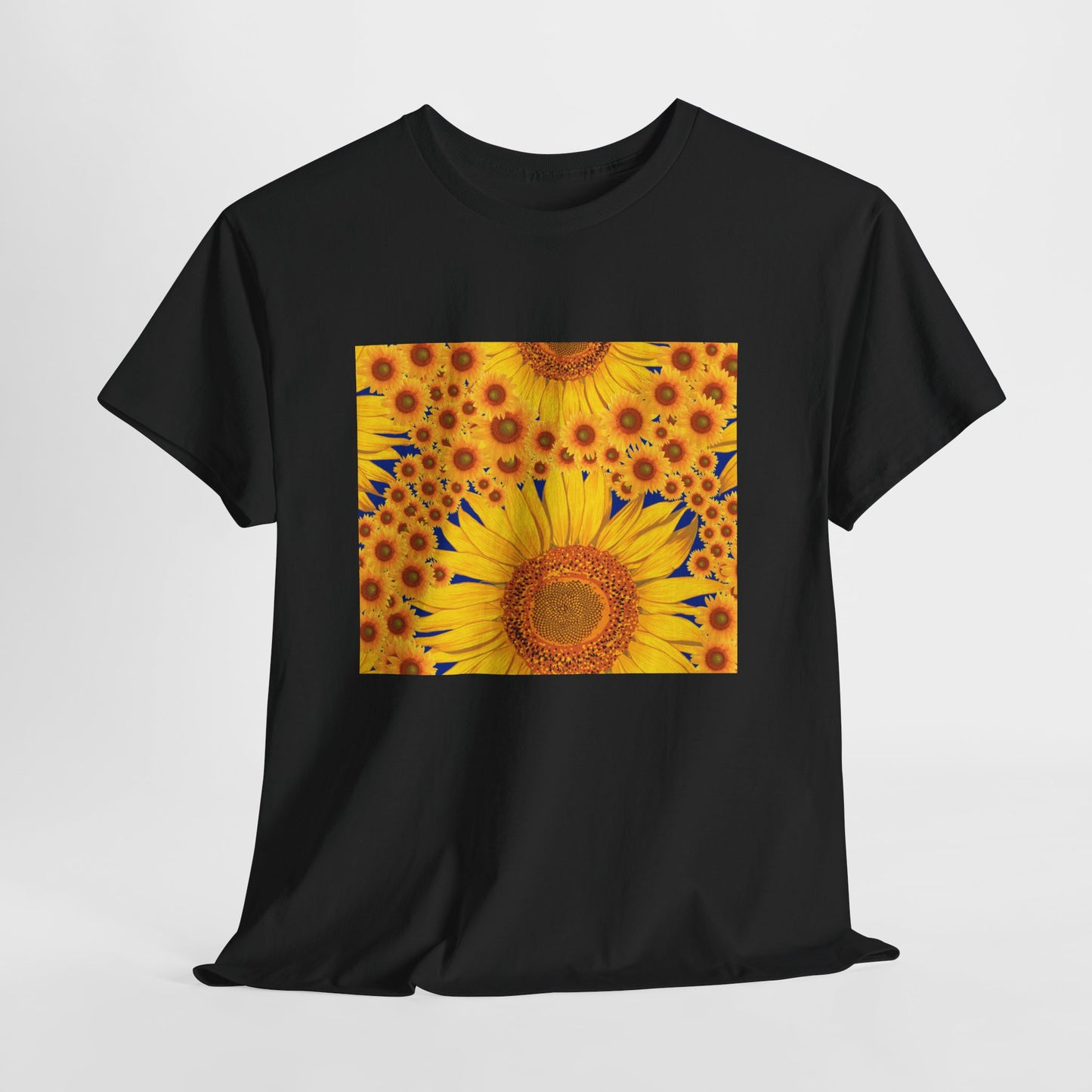 Sunflower Vibes Unisex Heavy Cotton Tee - Perfect for Summer, Nature Lovers, Gardening Celebrations, Casual Wear, Gift Ideas