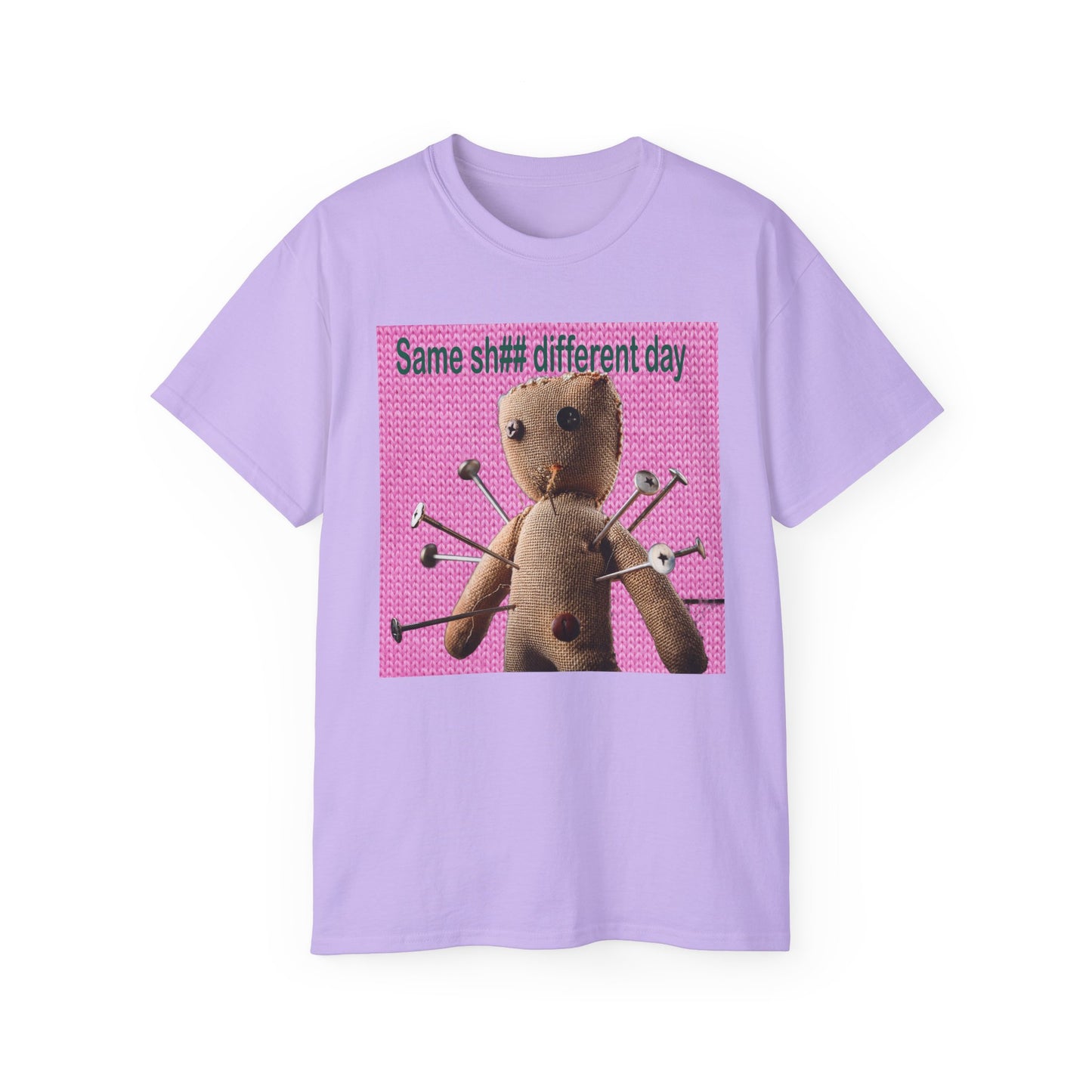 Voodoo Doll Humor Tee, Fun Statement T-Shirt for Everyday Wear, Gift for Friends, Casual Style, Quirky Graphic Shirt, Perfect for Parties