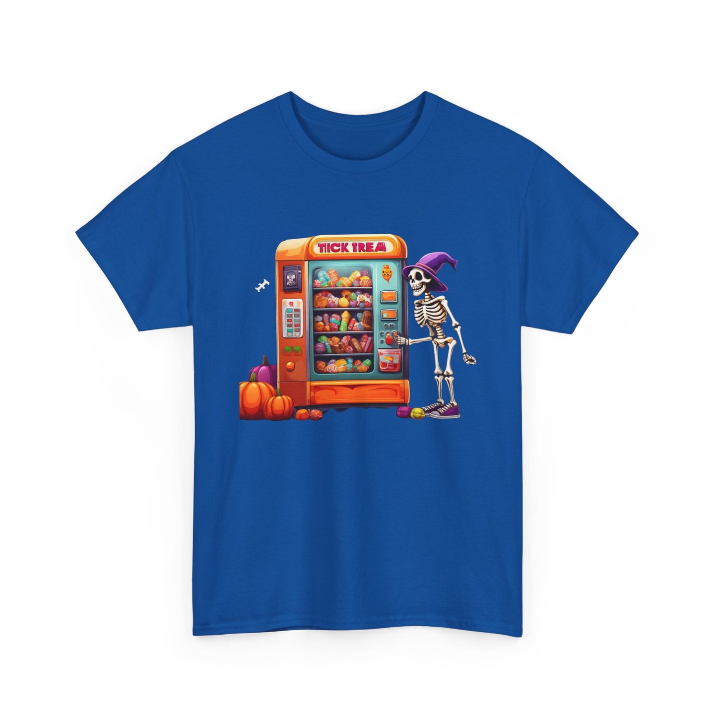 Halloween Skeleton Vending Machine Tee | Unisex Heavy Cotton T-Shirt, Spooky Shirt, Fall Fashion, Trick or Treat Top, Halloween Costume