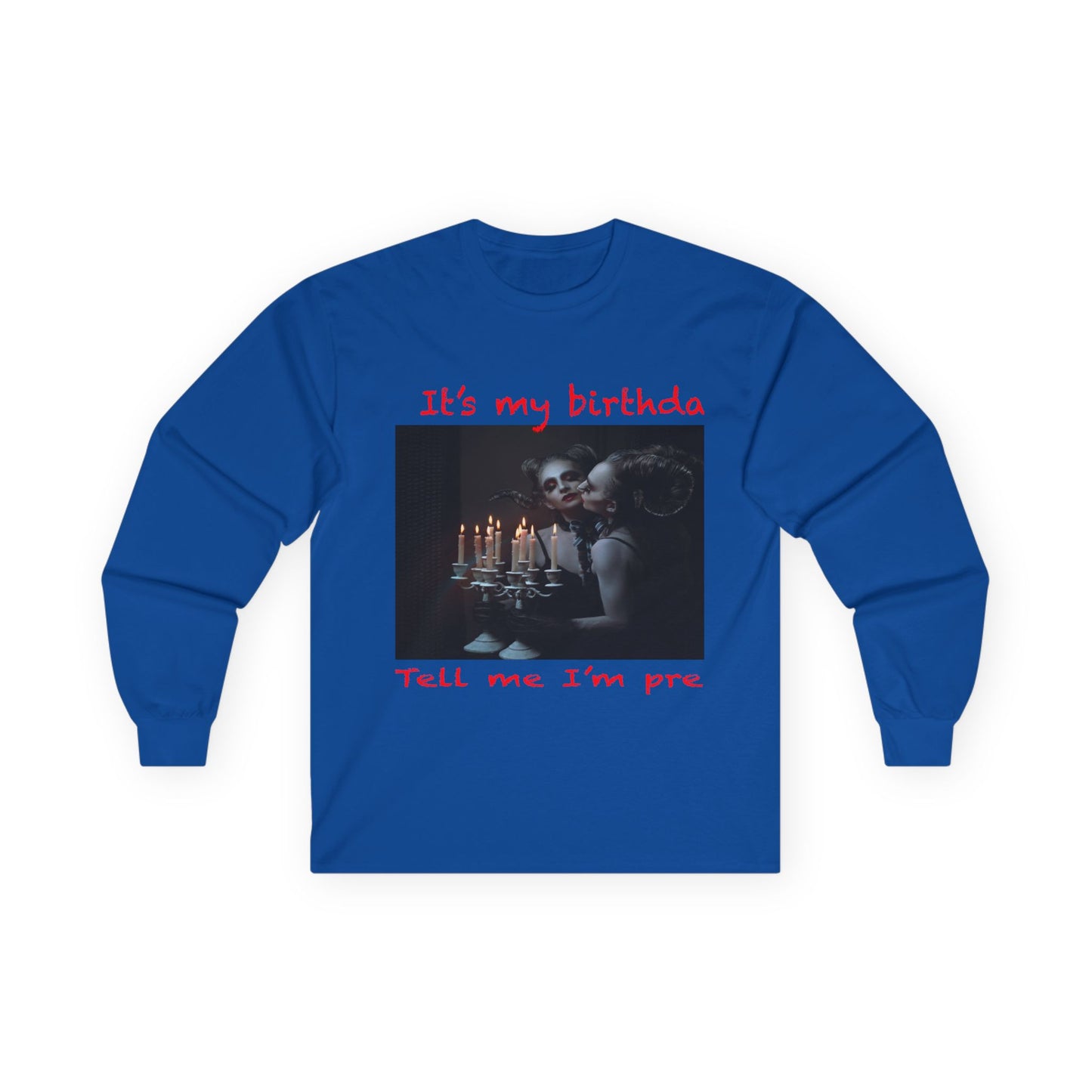 Disturbed Birthday Celebration Long Sleeve Tee, Fun Birthday Shirt, Unisex Casual Tee, Funny Gift for Dog Lovers, Party Outfit