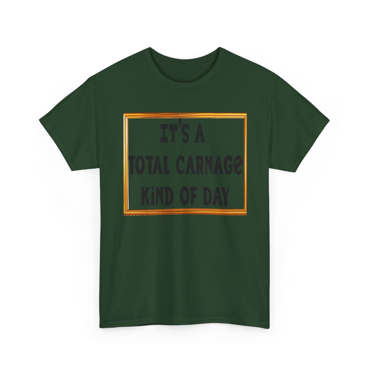 Total Carnage Unisex Heavy Cotton Tee, Casual t-shirt, Graphic Tee, Humor Shirt, Gift for Friends, Fun Apparel