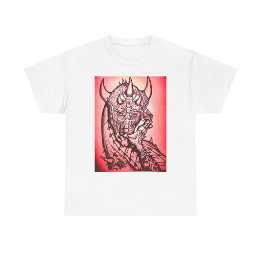 Bold Graphic Tee with Gothic Dragon Design, Unisex Cotton Shirt, Unique Art Tee, Oversized Casual Top, Gift for Art Lovers