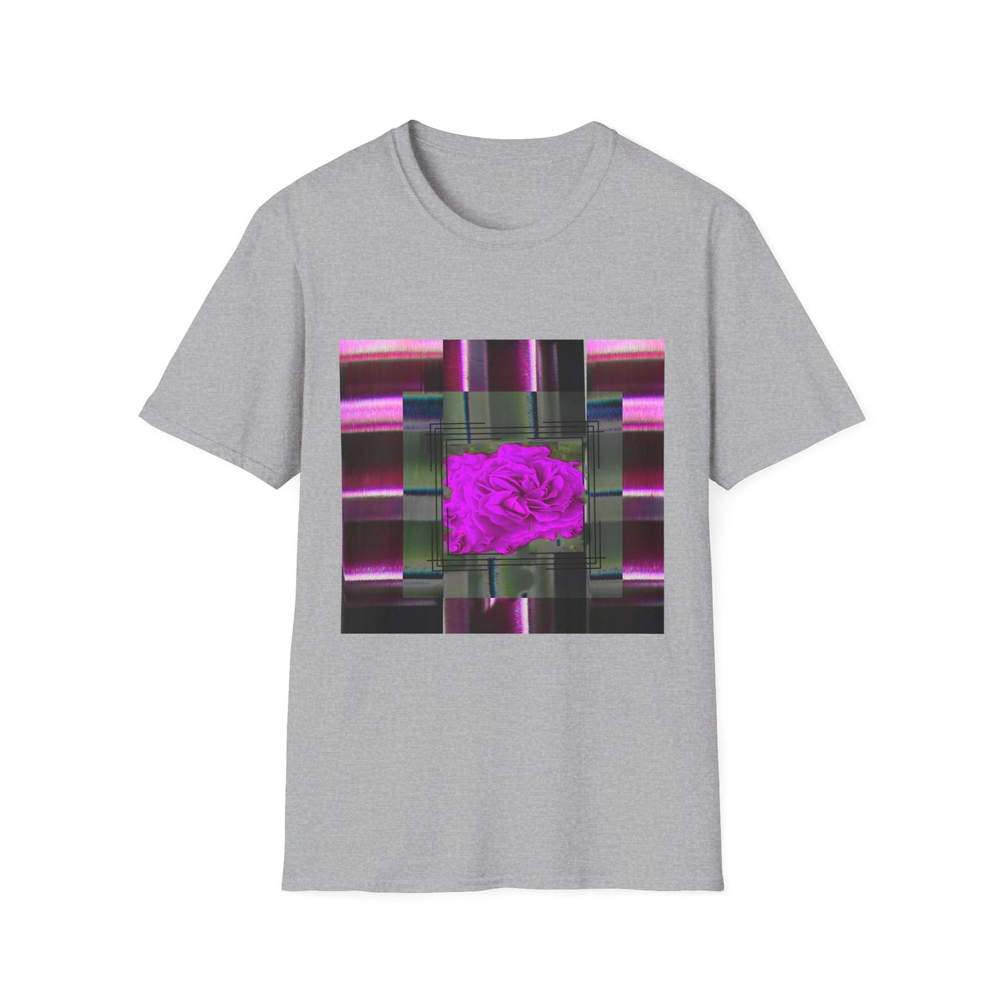 Vibrant Abstract Art T-Shirt, Trendy Graphic Tee, Softstyle Shirt, Unique Gift for Art Lovers, Casual Everyday Wear