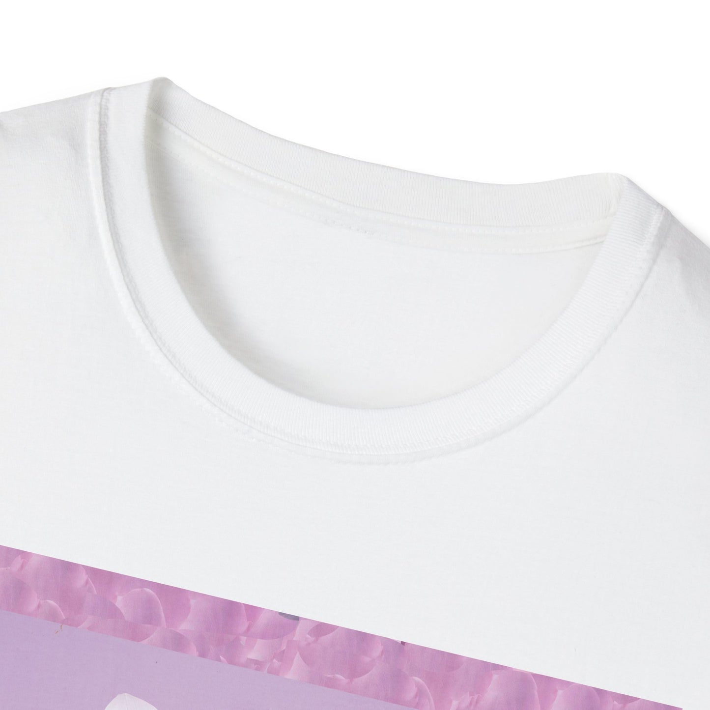 Pink Floral Art Unisex T-Shirt, Softstyle Tee, Summer Fashion, Gift for Her, Floral Shirt, Casual Wear