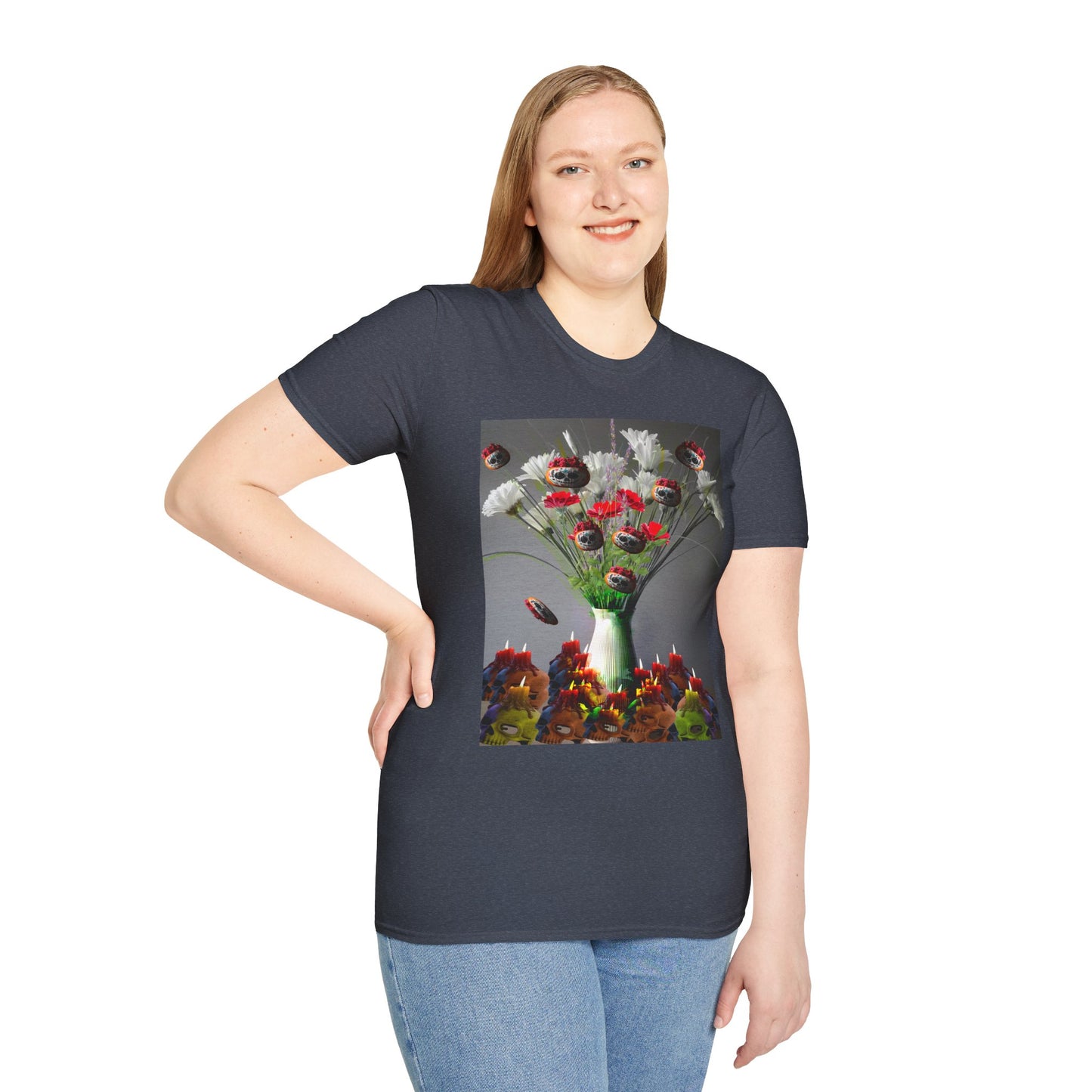 Skeleton Pumpkin Bouquet T-Shirt