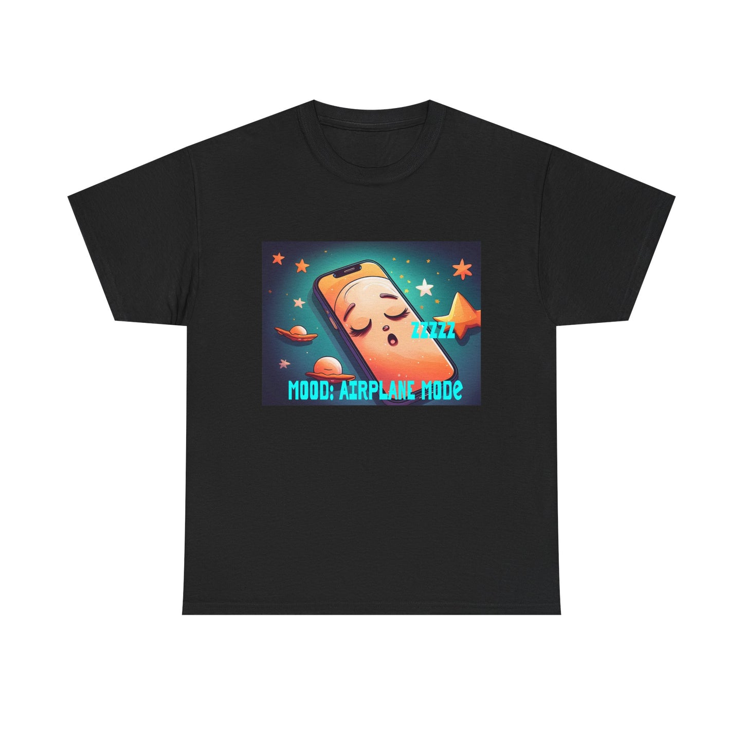 Tee Shirt - Airplane Mode Cute Phone Sleeping Design