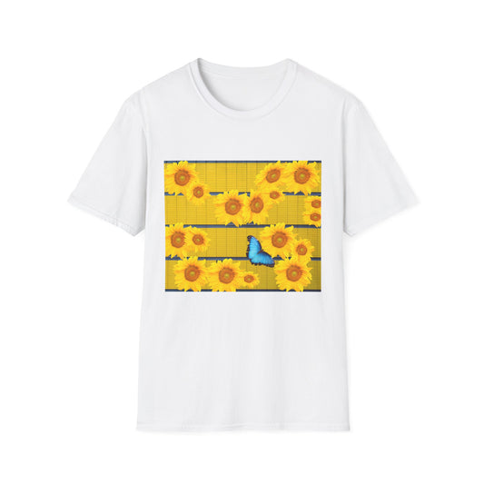 Sunflower & Butterfly Unisex T-Shirt | Floral Graphic Tee, Summer Fashion, Nature Lover Gift, Cute Casual Wear, Birthday Present