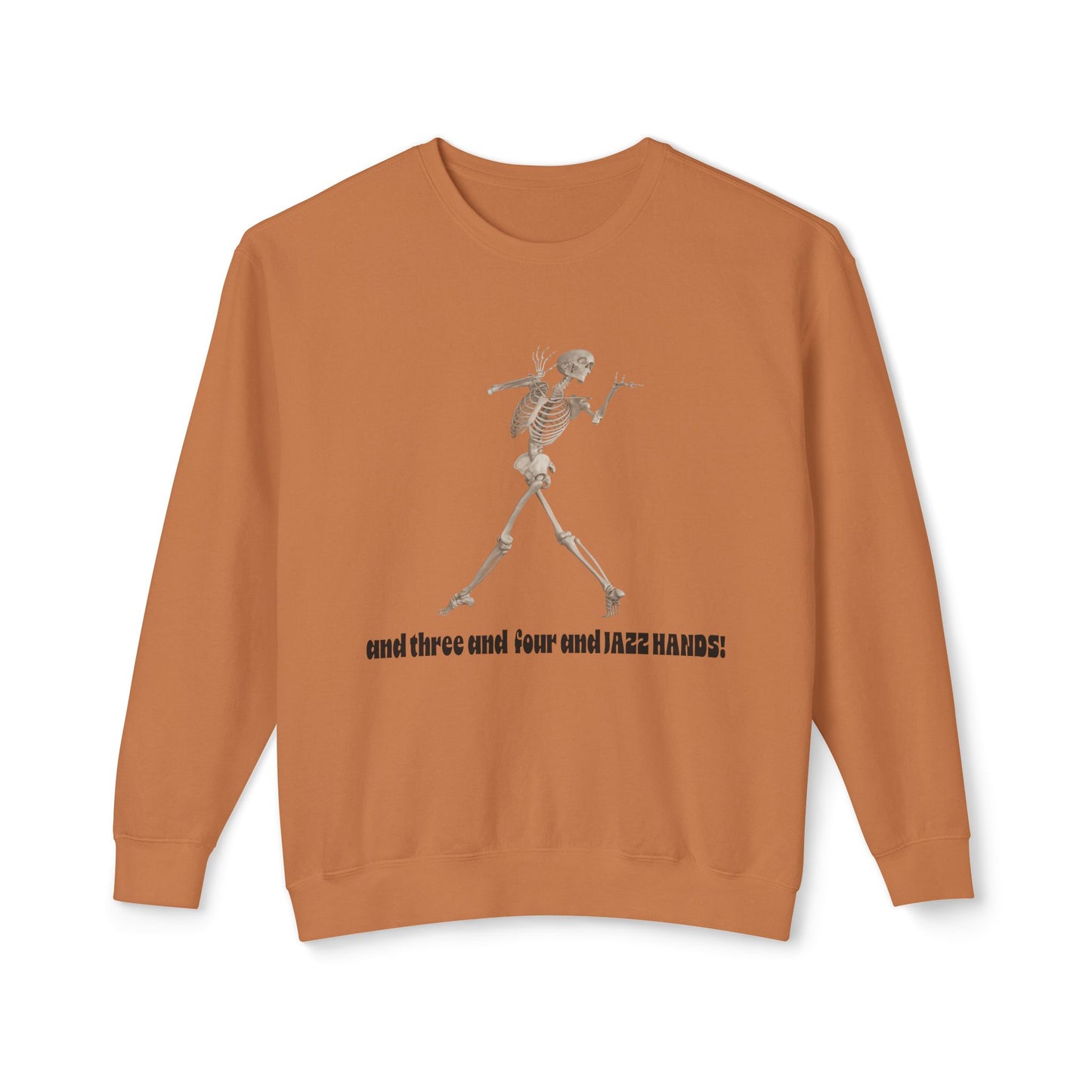 Skeleton Dance Unisex Lightweight Crewneck Sweatshirt, Halloween Sweater, Funny Gift, Casual Wear, Dance Lovers Sweatshirt, Unique Apparel