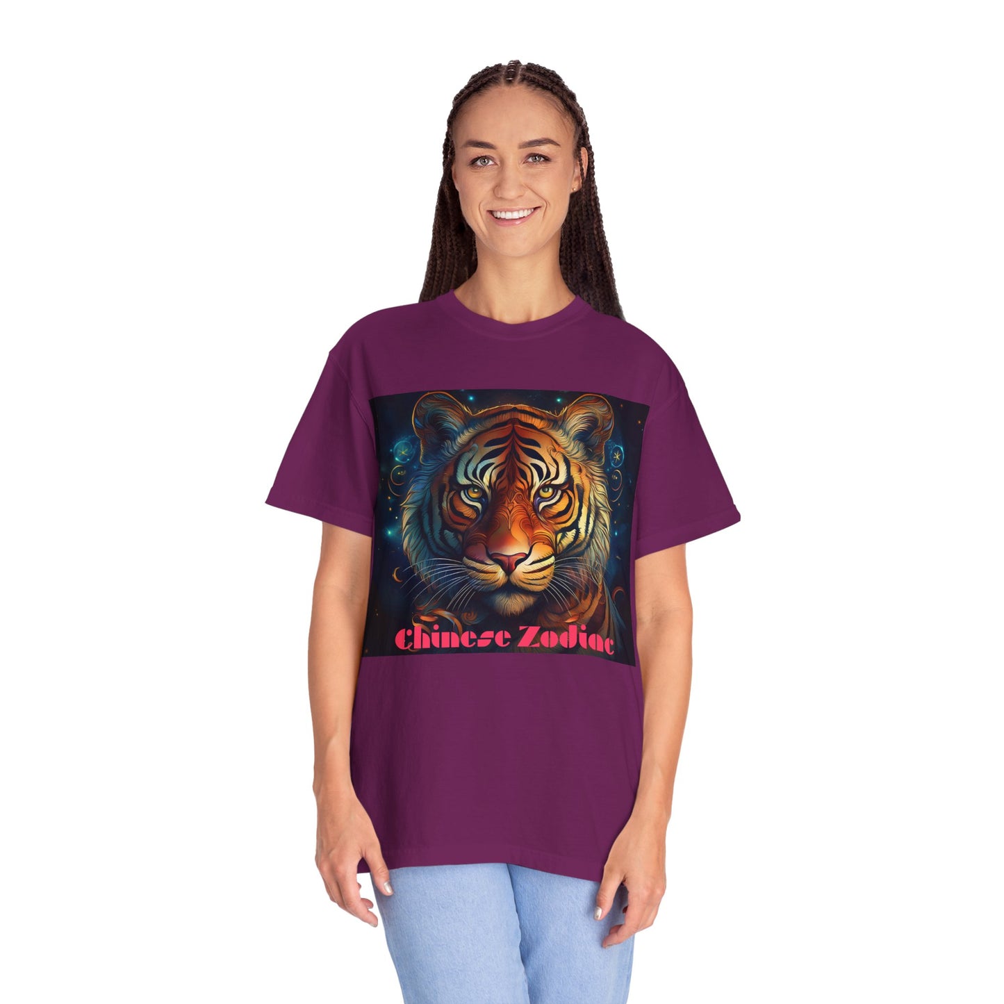 Chic Chinese Zodiac Tiger T-Shirt, Unisex Graphic Tee, Astrology Apparel, Zodiac Fashion, Year of the Tiger Shirt