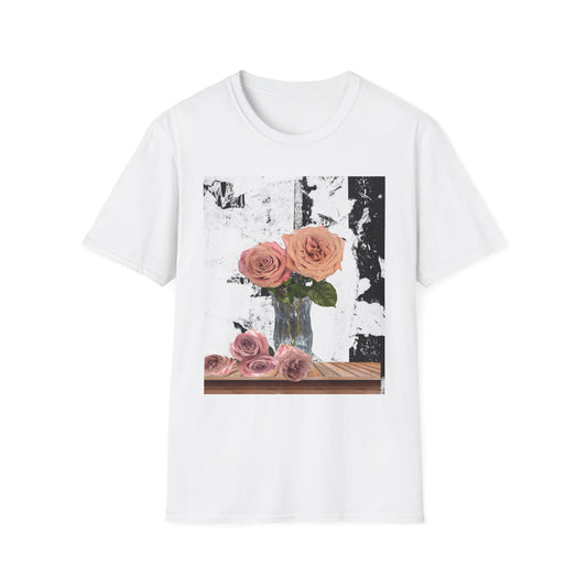 Floral Vintage T-Shirt, Softstyle Tee with Roses Design, Perfect for Summer, Gifts for Her, Casual Wear, Bohemian Style