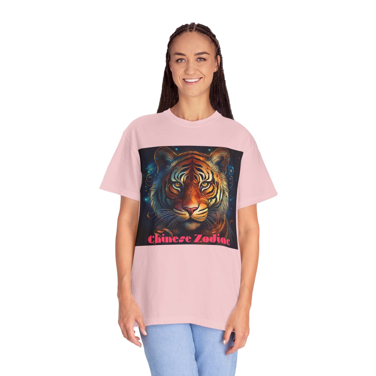 Chic Chinese Zodiac Tiger T-Shirt, Unisex Graphic Tee, Astrology Apparel, Zodiac Fashion, Year of the Tiger Shirt