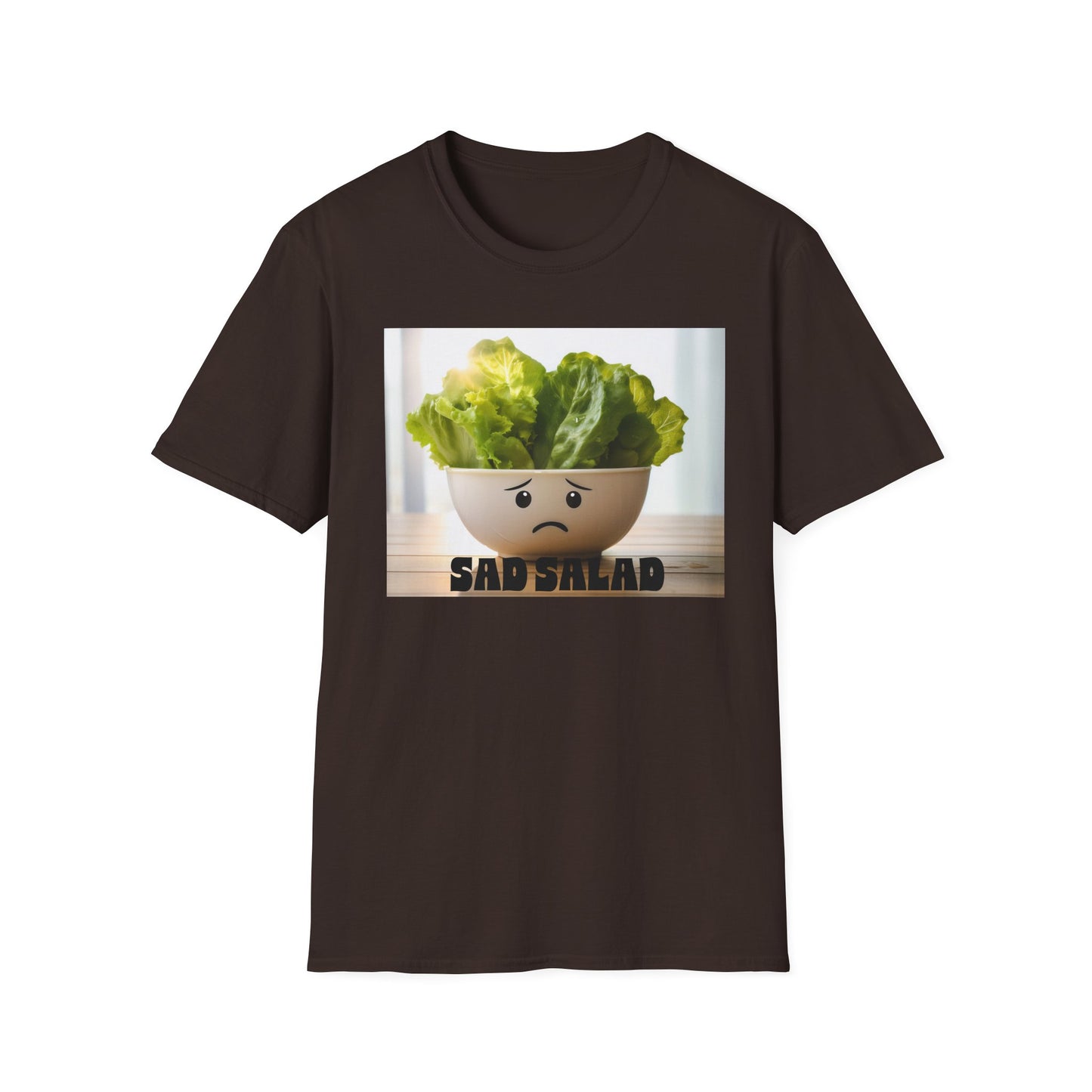 Cute T-Shirt with Sad Salad Face Design