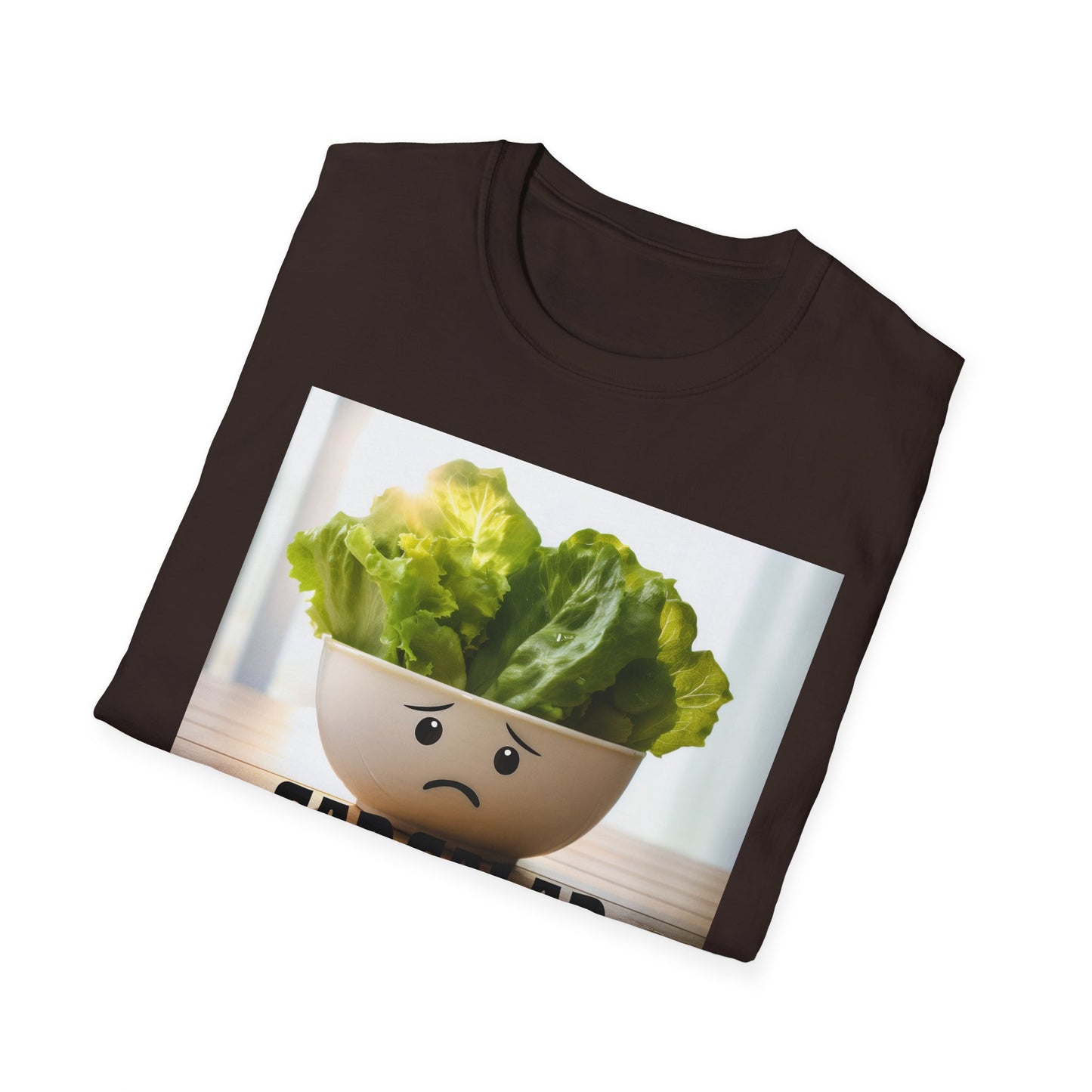 Cute T-Shirt with Sad Salad Face Design