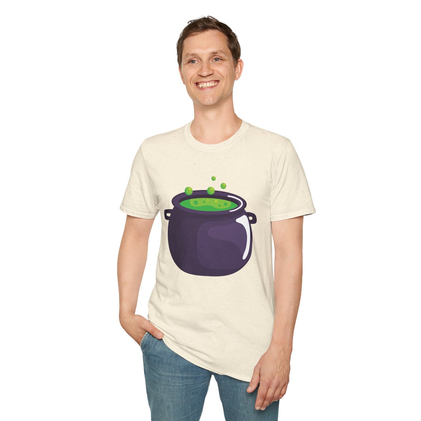 Halloween Potion Cauldron T-Shirt, Unisex Tee, Spooky Shirt, Witchy Apparel, Festival Wear, Halloween Costume