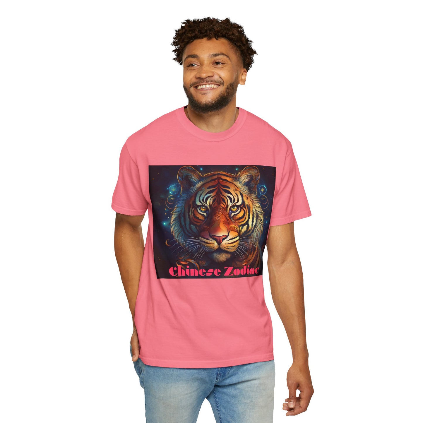 Chic Chinese Zodiac Tiger T-Shirt, Unisex Graphic Tee, Astrology Apparel, Zodiac Fashion, Year of the Tiger Shirt