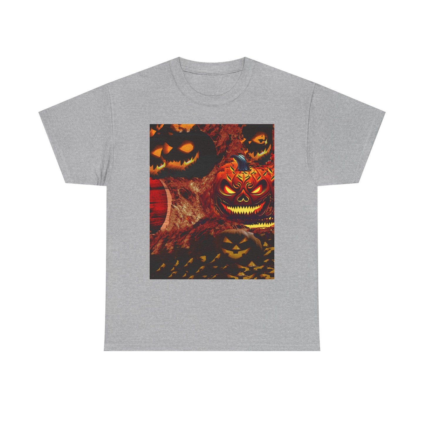 Halloween Distorted Pumpkin Unisex Tee, Spooky Shirt, Fall Apparel, Casual Halloween Outfit, Trick or Treat Tee, Festive Gift