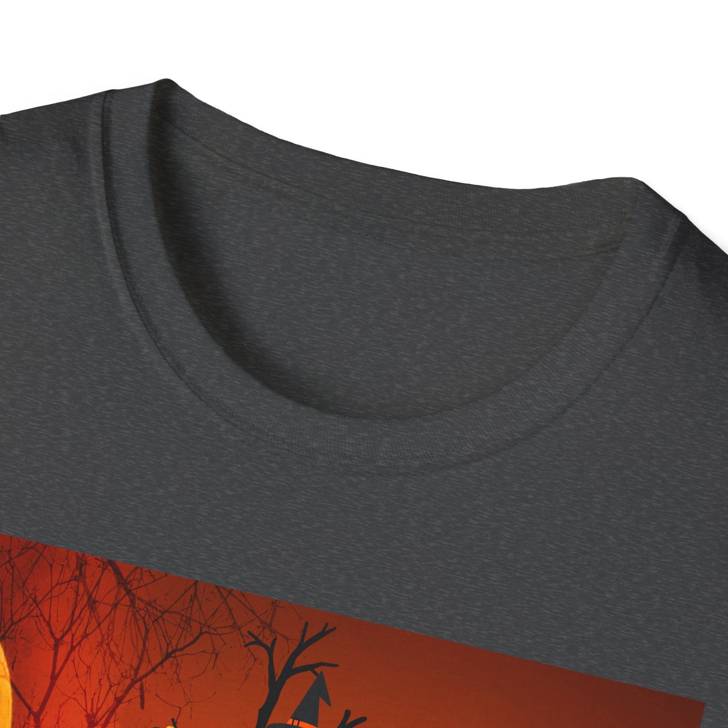 Halloween Pumpkin Tree T-Shirt, Unisex Softstyle Tee for Halloween, Spooky Vibes, Autumn Fashion, Fall Celebration Shirt