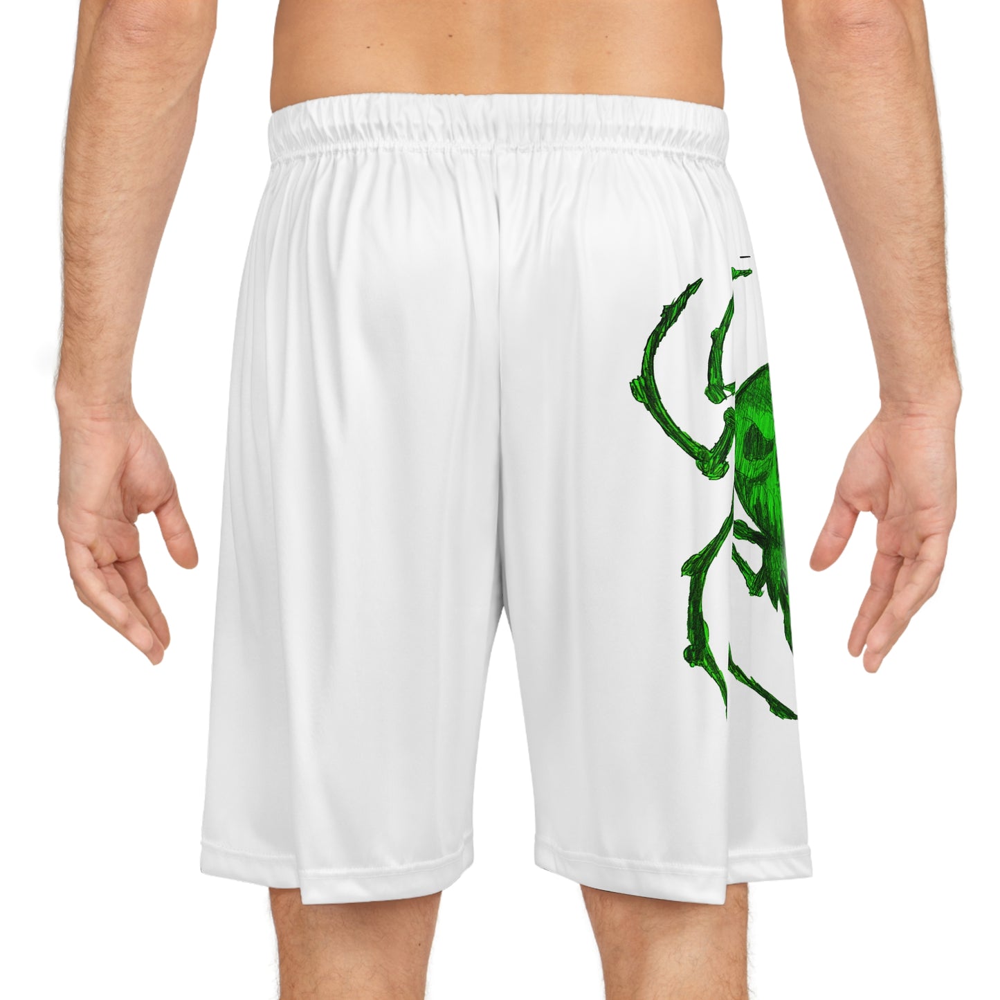 Green Arachnid Basketball Shorts for Sporty Style