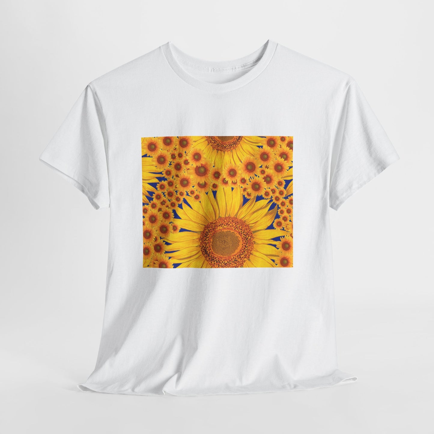 Sunflower Vibes Unisex Heavy Cotton Tee - Perfect for Summer, Nature Lovers, Gardening Celebrations, Casual Wear, Gift Ideas