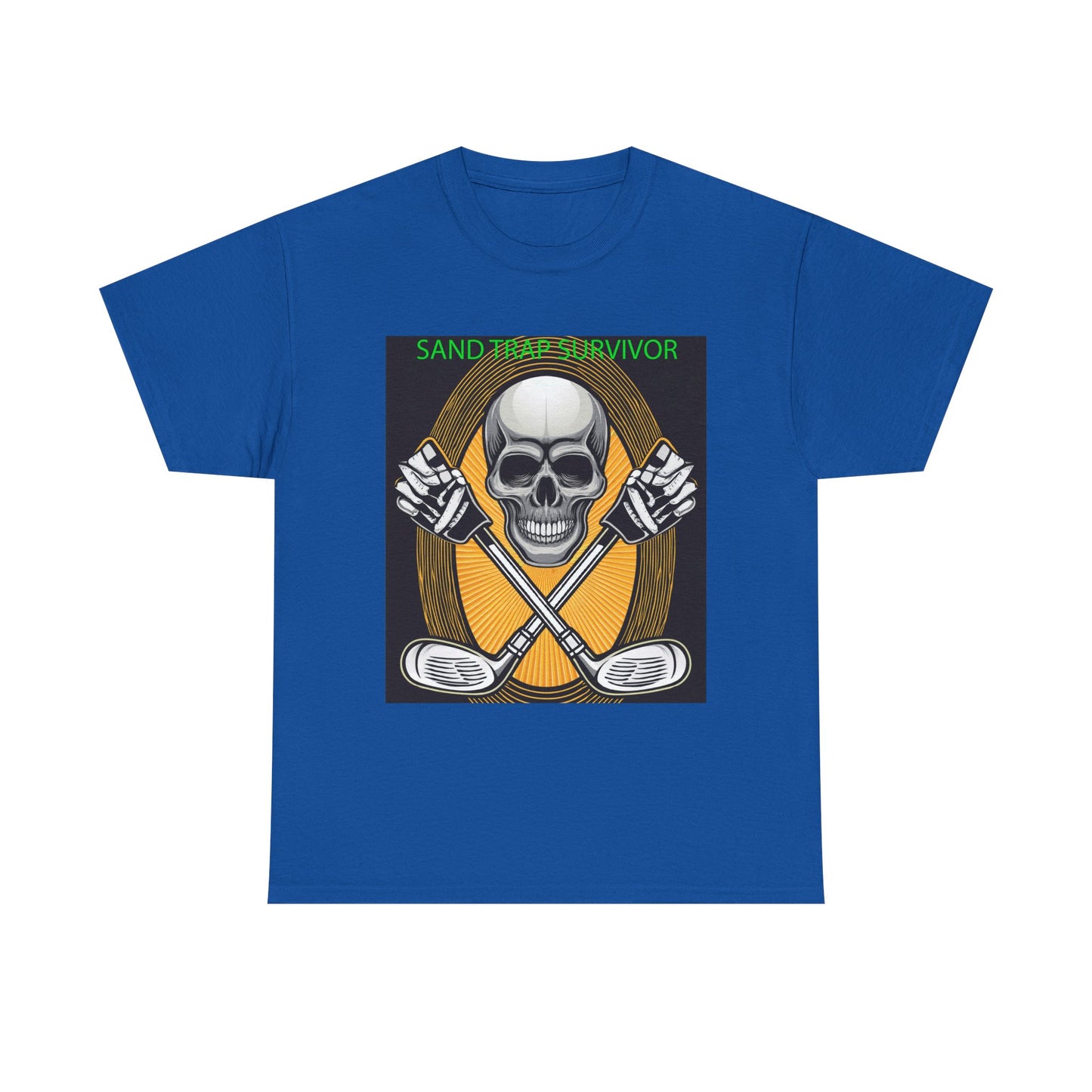 Golf Survivor Skull Tee, Unisex Heavy Cotton T-Shirt, Perfect Gift for Golf Lovers, Sports Apparel, Casual Wear, Skull Design