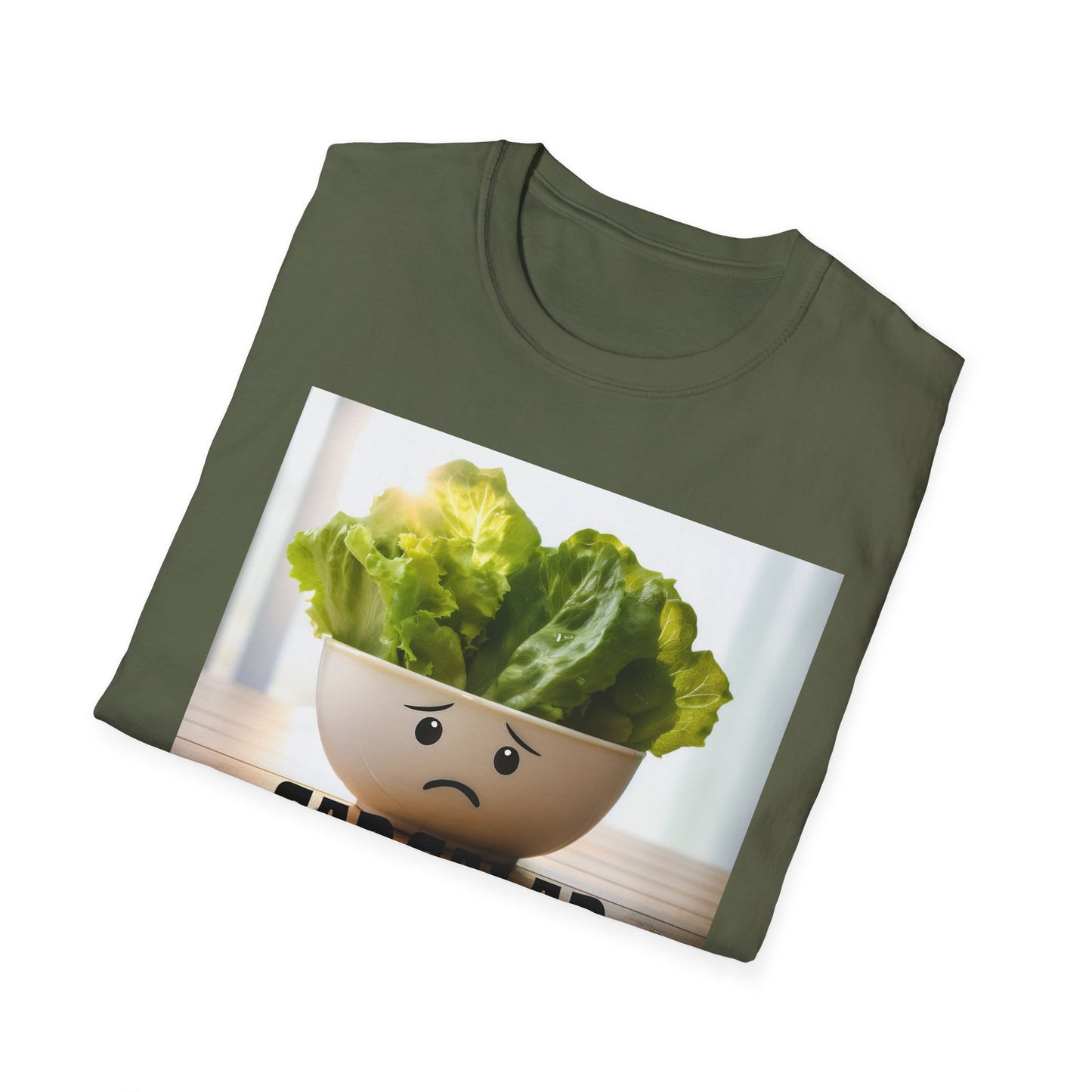 Cute T-Shirt with Sad Salad Face Design