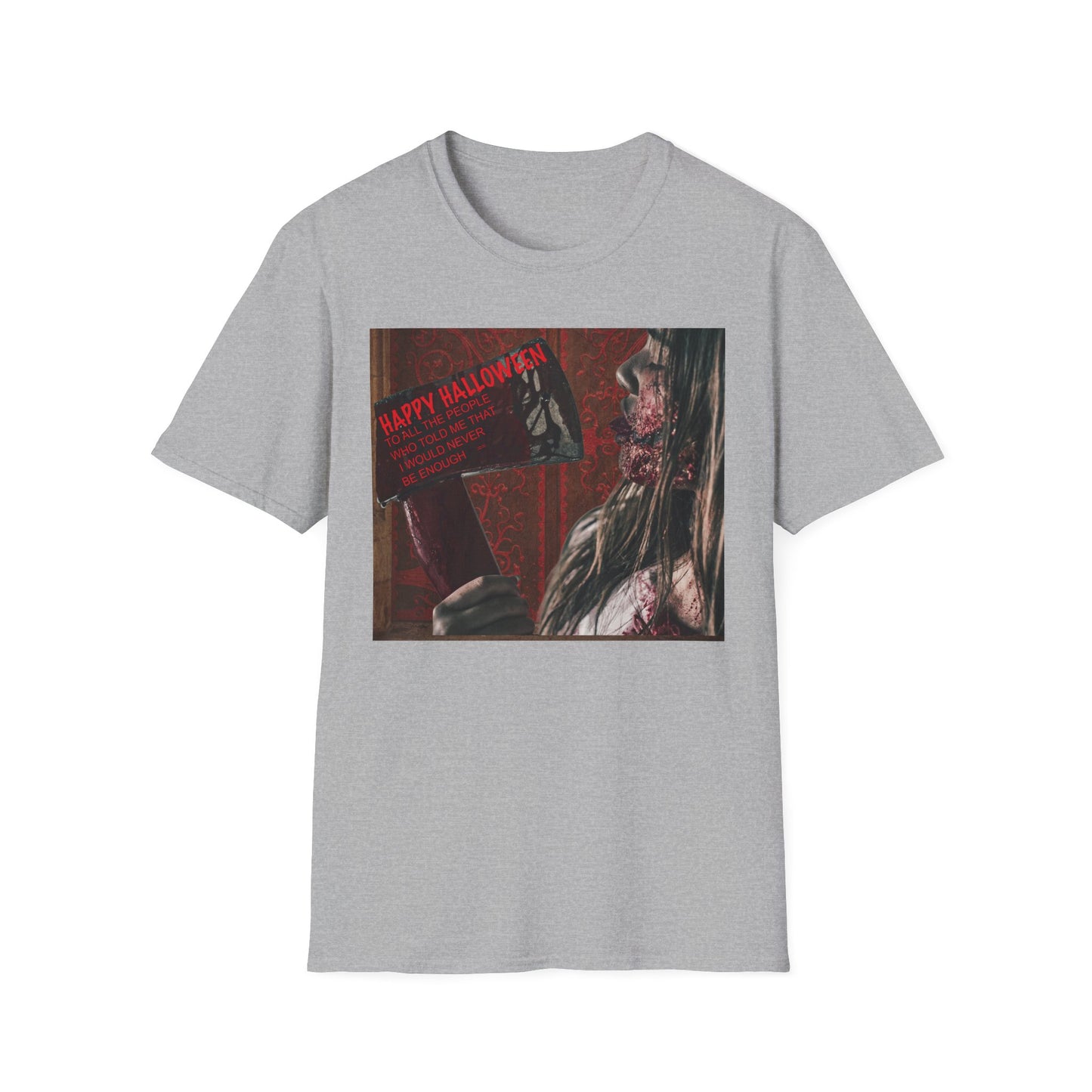 Halloween Horror Movie Axe Girl Unisex T-Shirt, Spooky Gift, Graphic Tee, Halloween Costume, Casual Wear, Men’s & Women’s Tee