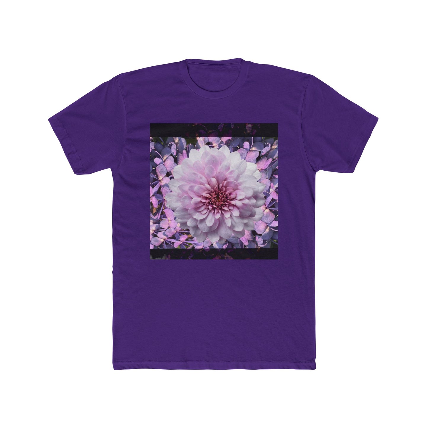 Floral Lilacs Bloom Unisex Cotton Crew Tee, Floral T-Shirt, Summer Outfit, Gift for Nature Lovers, Eco-Friendly Apparel, Botanical Tee